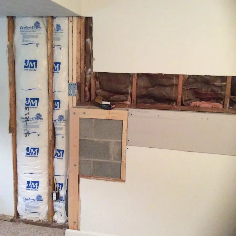 Wall insulation replacement during Structural Drying in West Falls Church